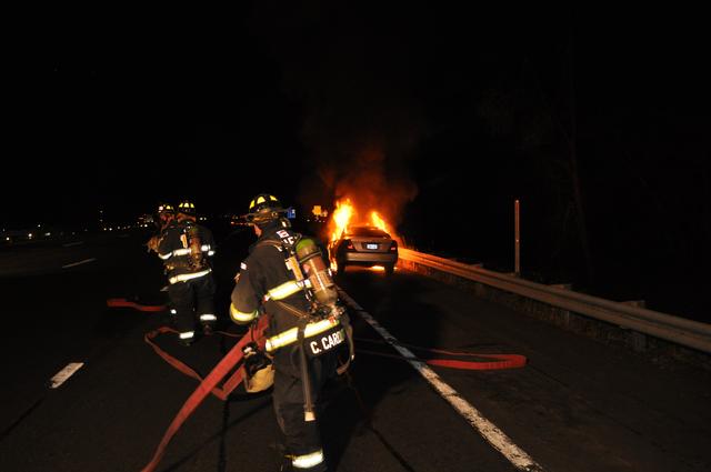 I-684 Car Fire November 2011